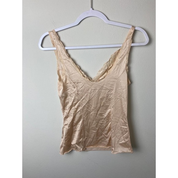 VTG Vassarette Beige Lace Tank Top SZ 32 - Picture 6 of 6